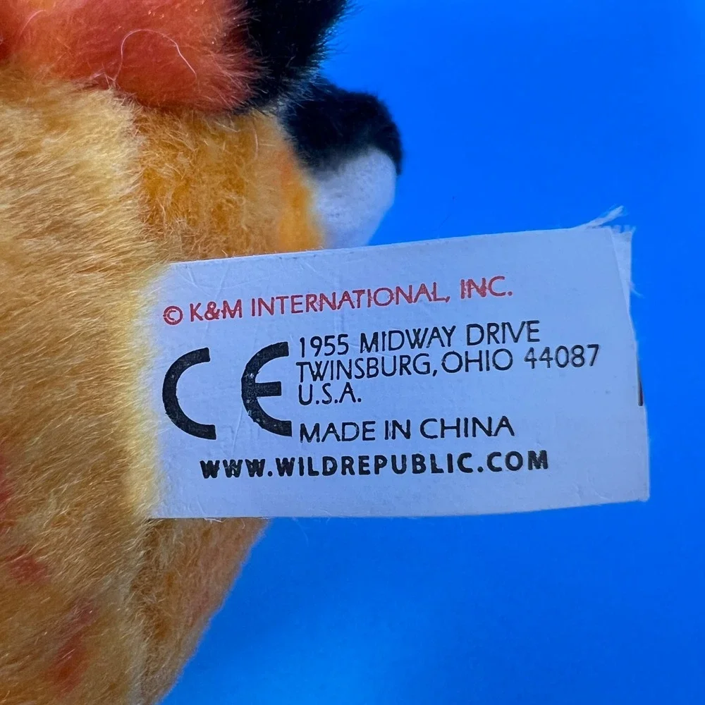 Wild Republic Baltimore Oriole Small Black‎ Orange Tweets Sound Bird Plush Toy